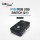 KVM RGB USB 스위치(2:1) , PC 2대 연결 , 3포트 USB 허브