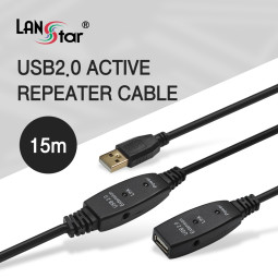 [LANstar] USB2.0 리피터 케이블 15M [30579]