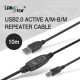 [LANstar] USB2.0 A to B 리피터 케이블 10M [30623]