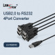 [LANstar] USB to RS232 4포트 컨버터 [30470]