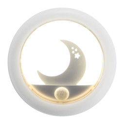 달 동작감지 센서등 화이트 LED 2단계 무드등 USB 충전 모션감지 계단 창고 장롱등