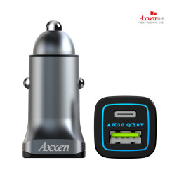액센 C30 듀얼 QC3.0 PD 25W 차량용 고속충전기