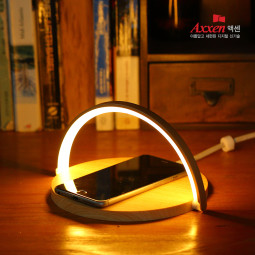 액센 A140 15W 무드램프 고속 무선충전기