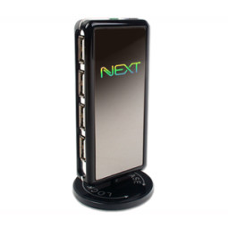 NEXT-307UHP USB2.0 7포트유전원허브 세련된디자인 스텐드형
