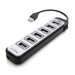 NEXT-407UHP  USB2.0 7포트유전원허브 ON/OFF스위치탑재