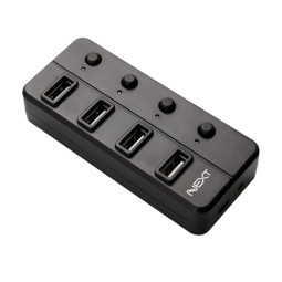 NEXT-704UH USB2.0 4포트 무전원허브(포트별 전원스위치제공)